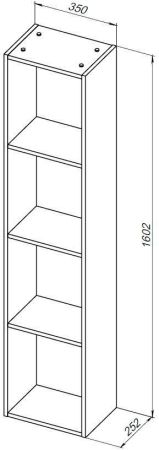 Шкаф-пенал Allen Brau Paris 35 1.360006.WM белый матовый, артикул 1.360006.WM