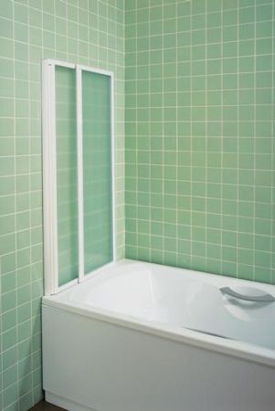 Шторка для ванны Ravak Behappy VS2 105 белая+Grape