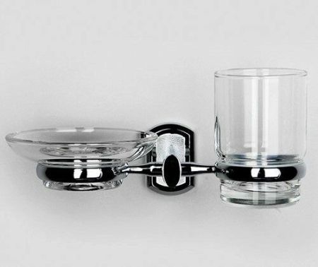 Стакан для зубных щеток с мыльницей WasserKRAFT Oder K-3026 Хром, артикул K-3026