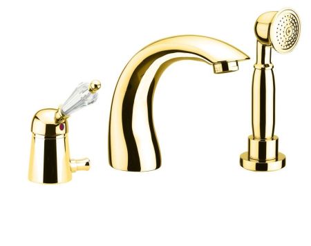 Смеситель на борт ванны Fiore IMPERIAL-SKY  (SWAROVSKI®) 82OO5105, золото, артикул 82OO5105