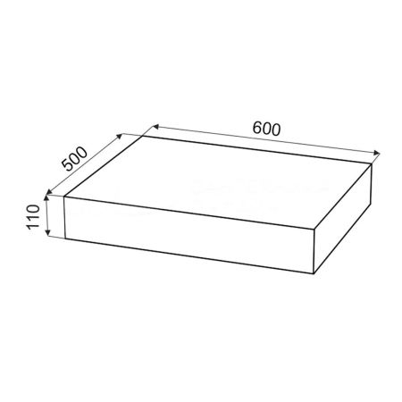 Столешница Velvex Unit 60, белый мрамор, артикул st.UNI.60-630