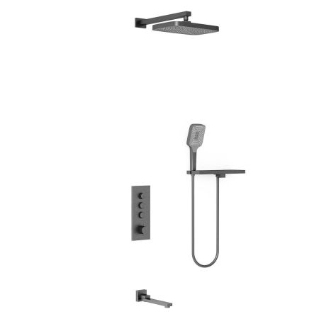 Душевой комплект VSFW-431T1RGM встраиваемый, термостатический, 3 режима, вороненая сталь, артикул VSFW-431T1RGM