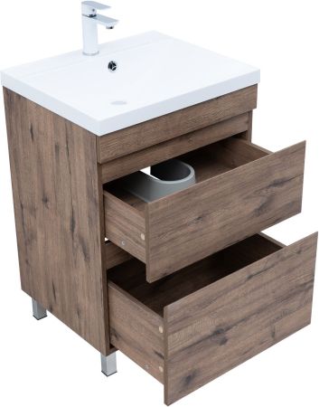 Тумба под раковину Aquanet Нота New 60 напольная, дуб веллингтон табак, артикул 00344139