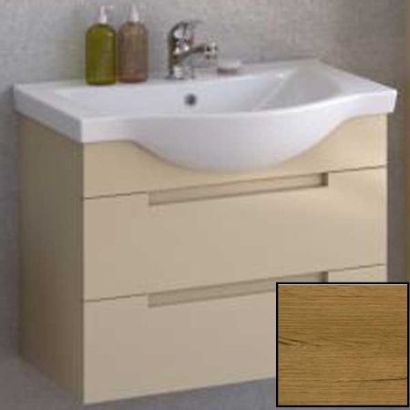 Тумба с раковиной SanVit Палома 65 kpal065 с фактурой под дерево подвесная Акация светлая