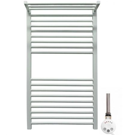 Электрический полотенцесушитель Ника Modern ЛМ 3 100x50 масляный с полкой Белый матовый 20 перекладин