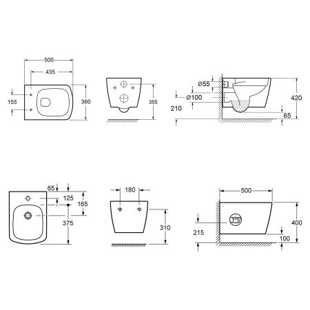 Комплект 2 в 1 Lavinia Boho Aveo Rimless 21031008, артикул 21031008