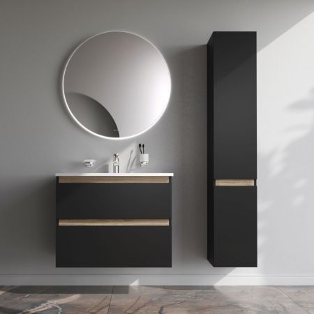 M85AFHX0802BM X-Joy, База под раковину, подвесная, 80 см, 2 ящика, черный матовый, артикул M85AFHX0802BM