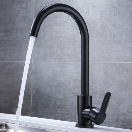 Смеситель для кухни FASHUN A54001-7, черный, артикул A54001-7