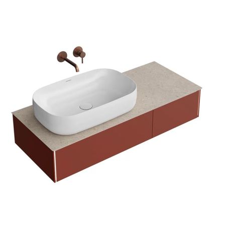 Тумба MAGICA подвесная 120, 2 ящика, венецианский красный матовый, артикул MA.120.2\VR.M