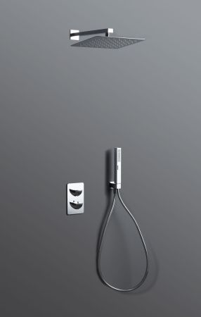 Душевой комплект Allen Brau Infinity 5.21016-00 (с внутренней частью, 2 выхода) хром, артикул 5.21016-00