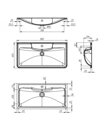 Мебель для ванной комнаты BELBAGNO ALBANO-900, артикул BB900/455-LV-MR-ALR