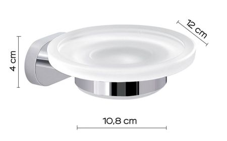 Gedy Bernina, настенная стеклянная мыльница, цвет хром, артикул BE11(13)