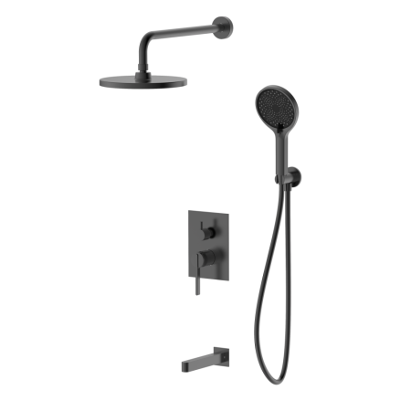 Душевая система для ванны и душа DQ Bonn встраиваемая с изливом графит (DA1705606), артикул DA1705606