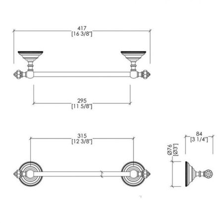 Devon Black Diamond Полотенцедержатель 41 см, цвет: хром, артикул BLKD509CR