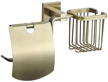 Держатель для туалетной бумаги и освежителя Savol S-L06551C, бронза