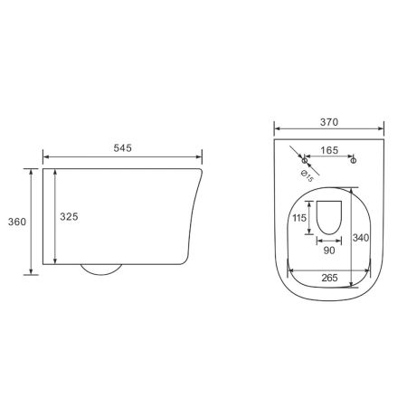 Унитаз подвесной Arco VT1-36 безободковый, цвет белый, ультратонкое soft-close сиденье, артикул VT1-36