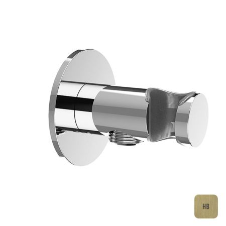 Шланговое подсоединение, Almar, Showers Accessories, держатель-в комплекте, стандарт подвода воды-1/2", цвет-High Brass Brushed PVD, артикул E095037.HB