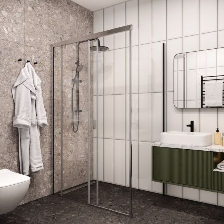 Ограждение MARBELLA 120 L душевое Cerutti SPA без поддона (80x120x190), артикул MARBELLA 120 L