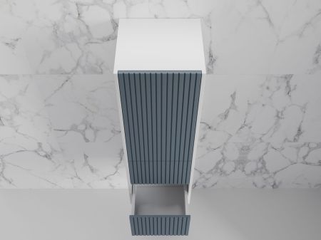 Пенал «Стокгольм» 360 см подвесной 2 ящика графит софт, артикул ЛС-00002317