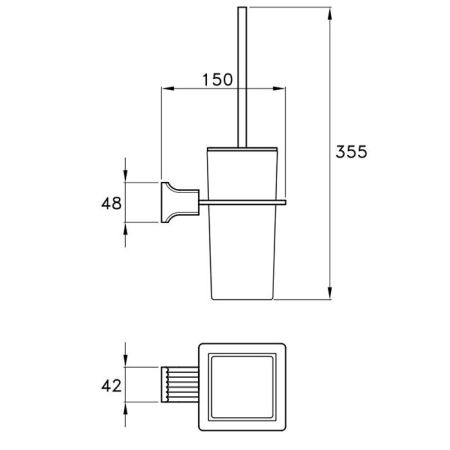 Stella Casanova Ершик настенный  1052 цвет: хром, артикул CS 10017 CR00