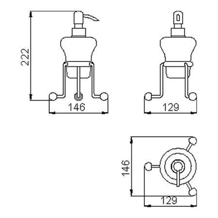 CISAL Arcana Дозатор настольный керамический, цвет белый/золото