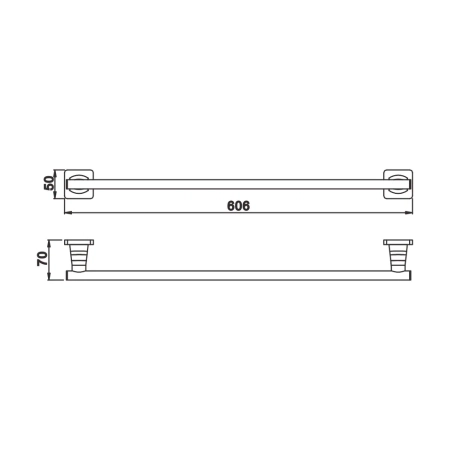 Полотенцедержатель Rose RG1517H, черный, артикул RG1517H