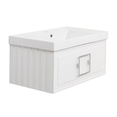 Тумба под раковину подвесная La Fenice Cubo FNC-01-CUB-B-80, белая, артикул FNC-01-CUB-B-80