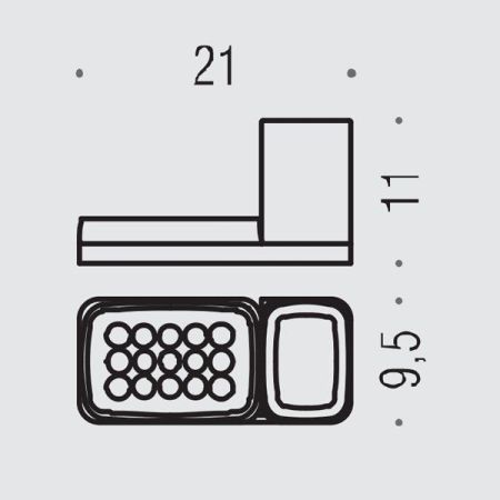 Colombo Time Мыльница со стаканом, цвет: хром/матовое стекло, артикул W4272.CR-VAN