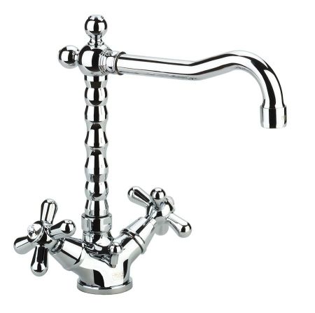 Fiore Margot Sky, двухвентильный смеситель для раковины с донным клапаном, цвет бронза - Swarovski, артикул 01ZZ0625