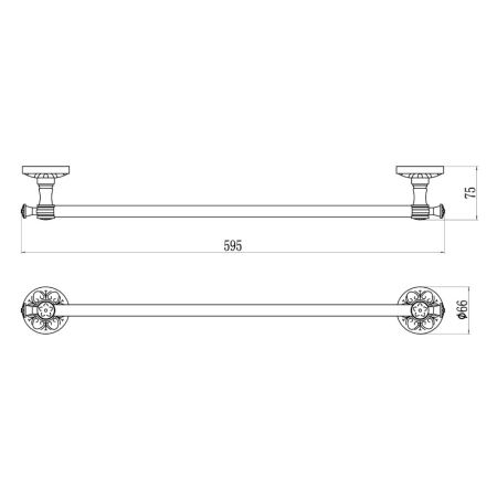 Полотенцедержатель Savol S-005824C, бронза
