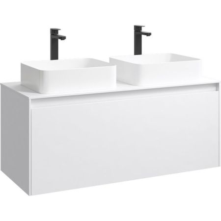 Mobi Корпус подвесной тумбы 120 см под умывальник , цвет белый глянец, артикул MOB0112W