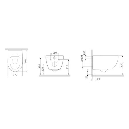 C111700SC Awe подвесной унитаз FlashClean с сиденьем микролифт, артикул C111700SC