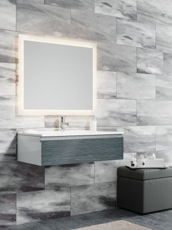 Тумба с раковиной SanVit Авеню-1 120 kavenu1120 с фактурой под дерево подвесная Кедр