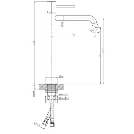 Смеситель для раковины Raiber RPB-002, черный