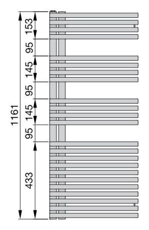 Водяной полотенцесушитель Zehnder Forma Asym LFAR-120-060 Белый правый