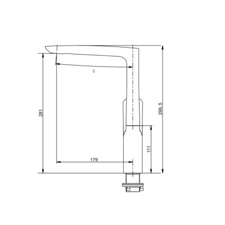 Смеситель для кухни Savol SK-H7001, хром, артикул SK-H7001