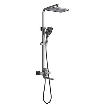 Душевая система Shevanik S7036T, оружейная сталь