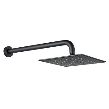 Верхний душ ультратонкий с кронштейном Fiore 30NN8650, черный
