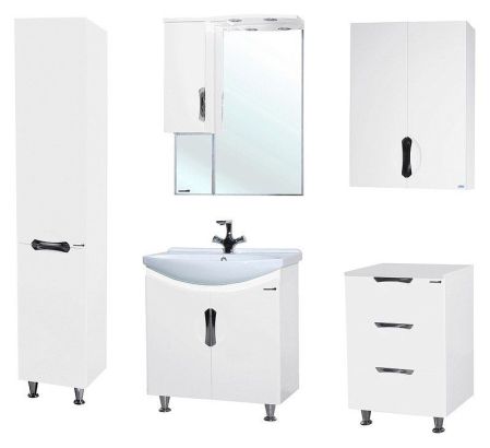 Шкаф пенал Bellezza Лагуна 35 L 4622107082015 с бельевой корзиной L Белый, артикул 4622107082015