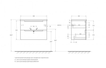 Мебель для ванной комнаты BELBAGNO ETNA 39-700, артикул BB700/390ETL