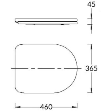 Сиденье POMPEI для напольного унитаза, белое глянцевое, артикул PO.seat.01\WHT