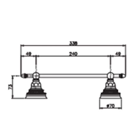 Nicolazzi Impero Полотецедержатель одинарный 30 см, цвет: золото, артикул 1483GO36