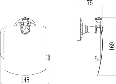 Держатель для туалетной бумаги Savol S-005851A, хром, артикул S-005851A