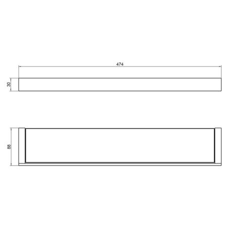 Полка в ванную стеклянная Timo Petruma черное золото (15272/18), артикул 15272/18