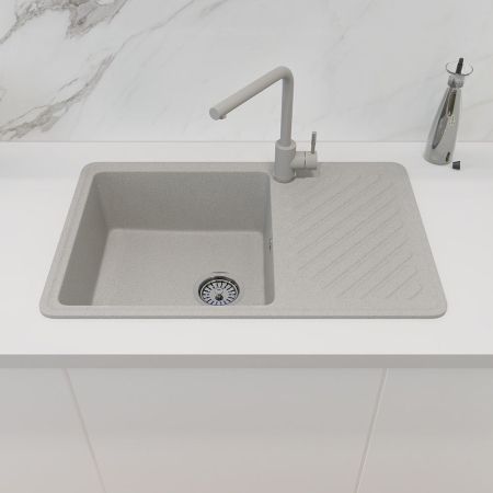 Смеситель для кухни GranFest Z-5411, серый