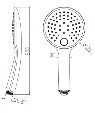 Ручной душ трехрежимный CZR-B-D3F-01, артикул CZR-B-D3F-01