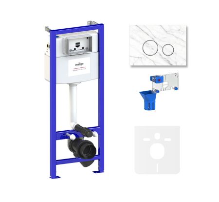 Комплект 5 в 1 инсталляции для подвесного унитаза Lavinia Boho Relfix 77010058, артикул 77010058