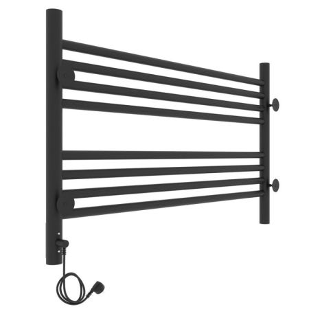 Полотенцесушитель электро "Оливия ЧКЧ8 800*500", черный муар, правый, артикул 73207629