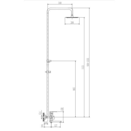 Душевая система Haiba HB24806, сталь, артикул HB24806