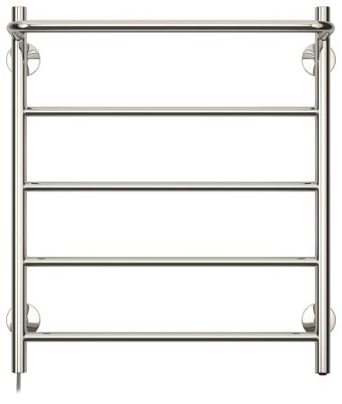 Электрический полотенцесушитель СТИЛЬЕ "Формат 30 Л" 600х500 (Полка + 4) П16 (Без покрытия), артикул 00531-6050